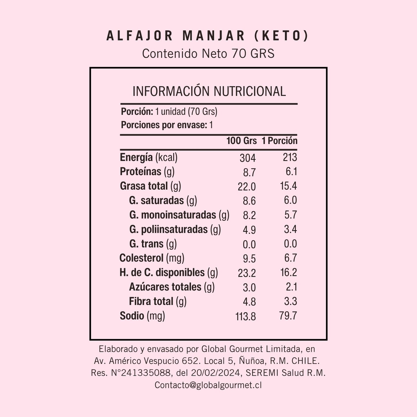 Alfajor Manjar Chocolate KETO Sin Azúcar