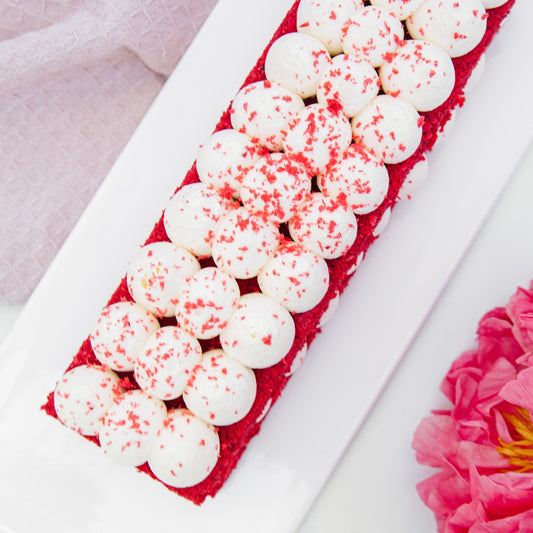 Torta Barra Red Velvet Keto Sin Azúcar