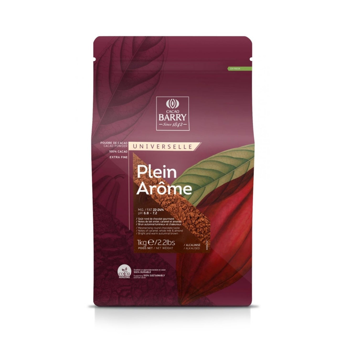 Cacao en polvo Plein Arome Barry Callebaut 22 - 24% 1 KG