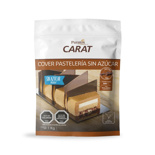 Puratos Carat Cover Cobertura Sin Azúcar 1 KG.