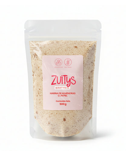 Envase 500grs de Harina de Almendras Con Piel libre de gluten