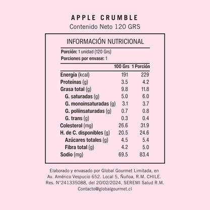 Apple Crumble Sin Azúcar