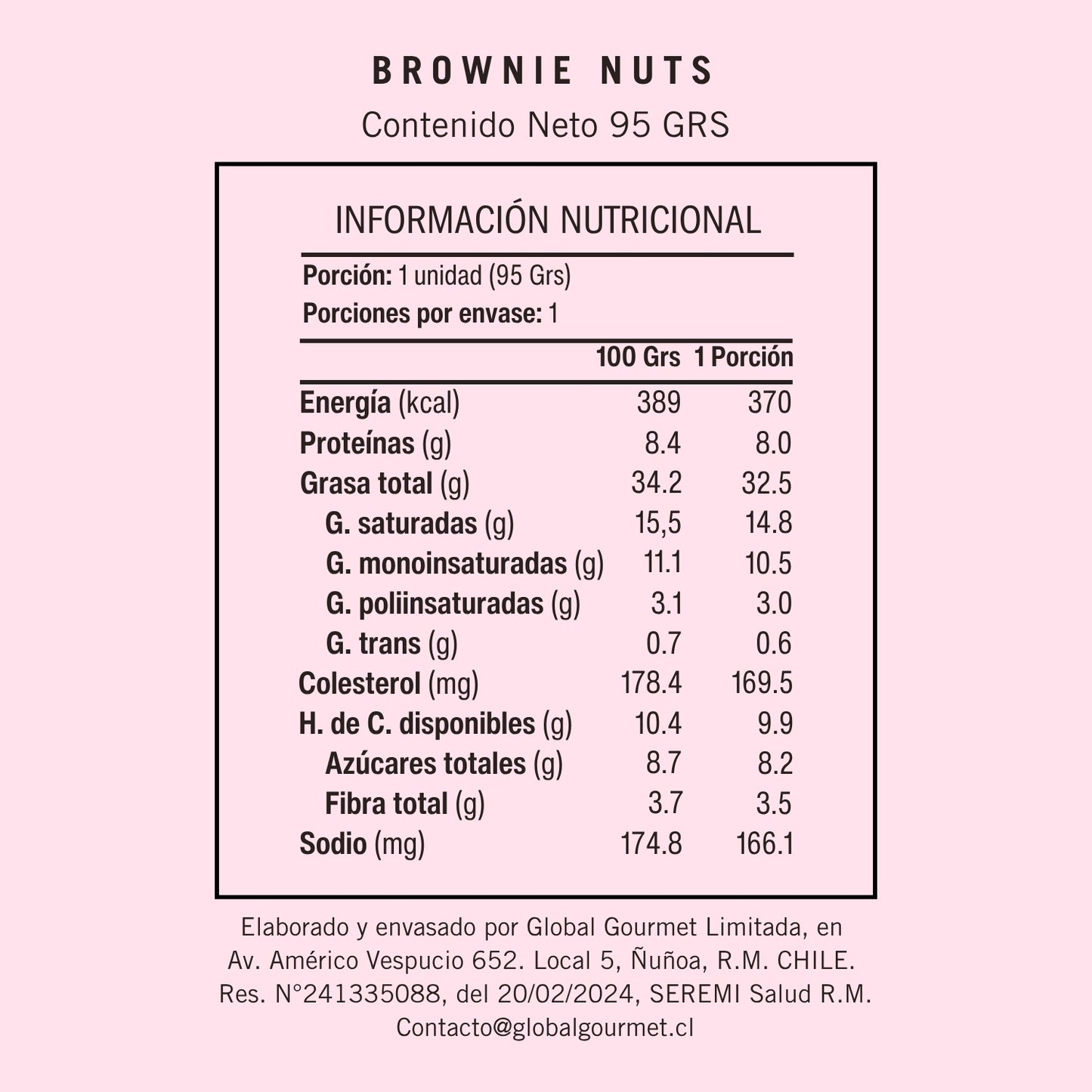Brownie Nuts KETO Sin Azúcar