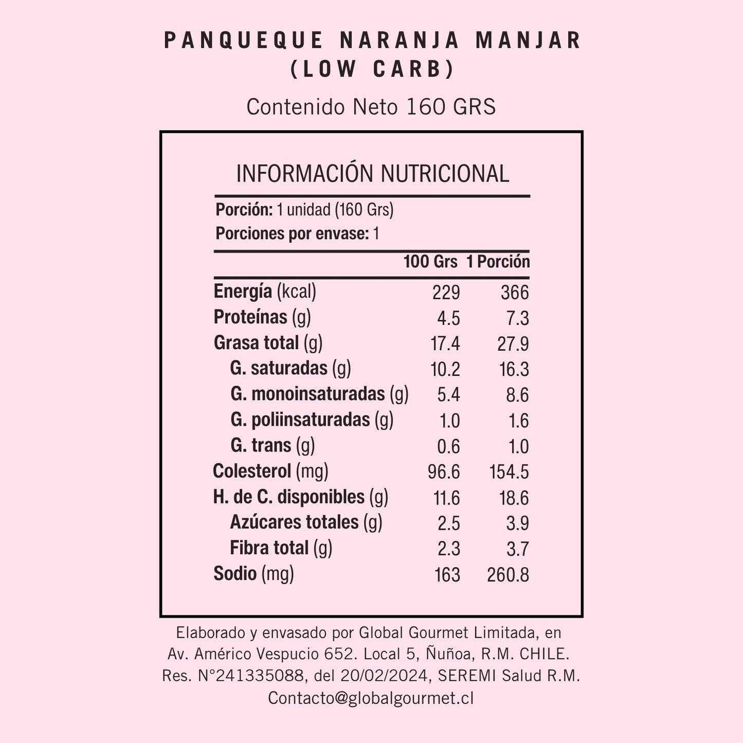 Panqueque Naranja Sin Azúcar