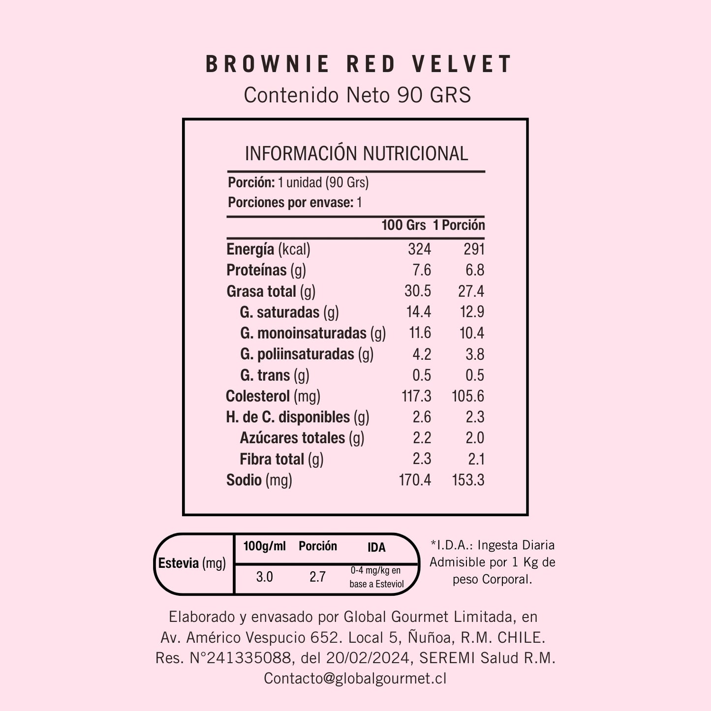 Brownie Red Velvet KETO Sin Azúcar