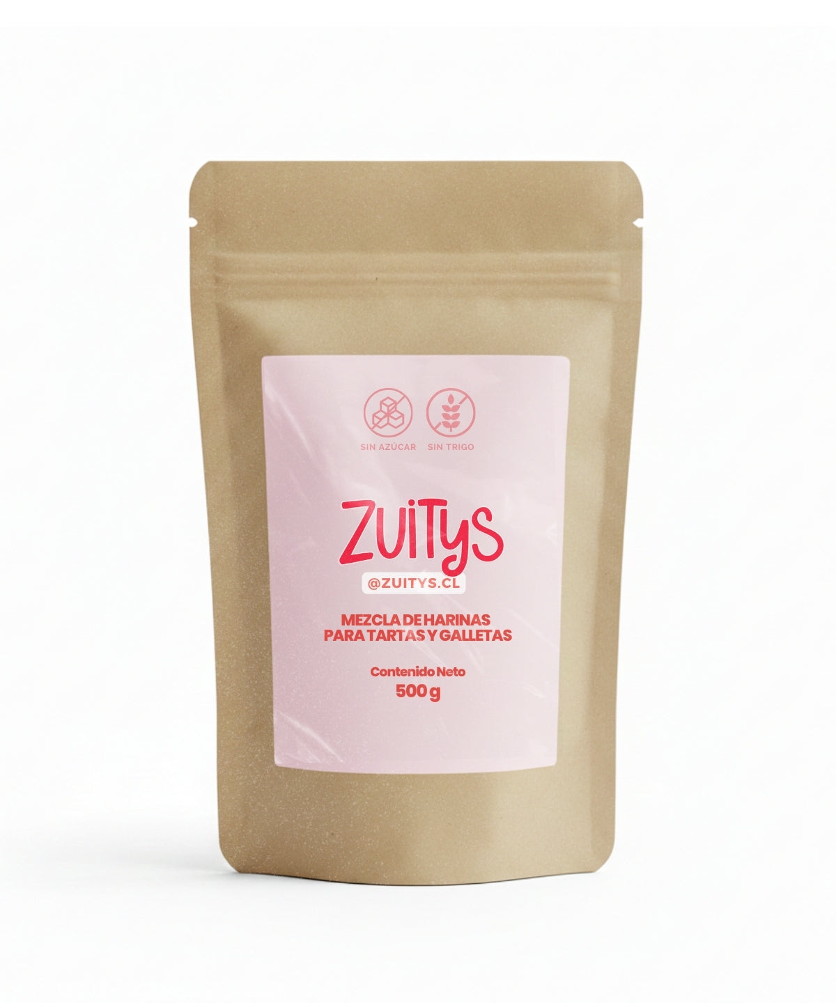 Envase de 500 gramos de mezcla de harinas para tartas y galletas sin gluten.