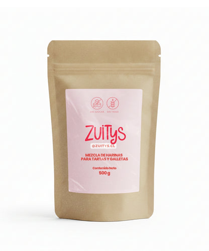 Envase de 500 gramos de mezcla de harinas para tartas y galletas sin gluten.